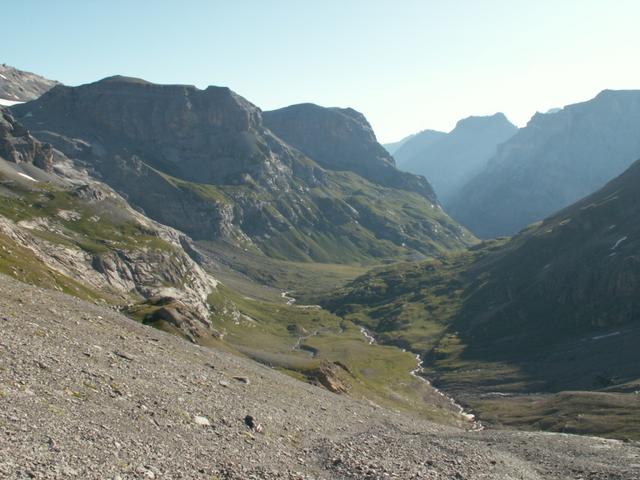 Blick runter nach Sandpassweidli