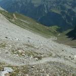 steil und steinig geht es nun runter Richtung Geissstein