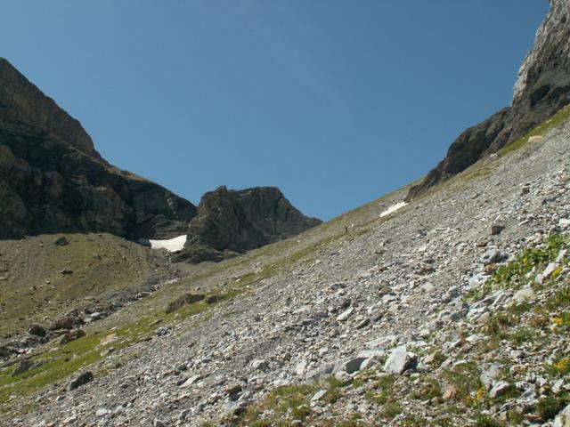 Blick rauf Richtung Gletscherchopf