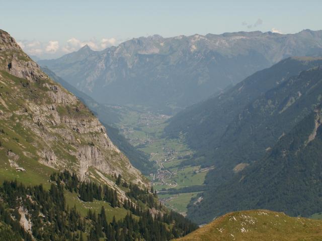 Blick vom Malor runter nach Linthal