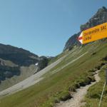 Wegweiser zeigt Richtung Claridenhütte