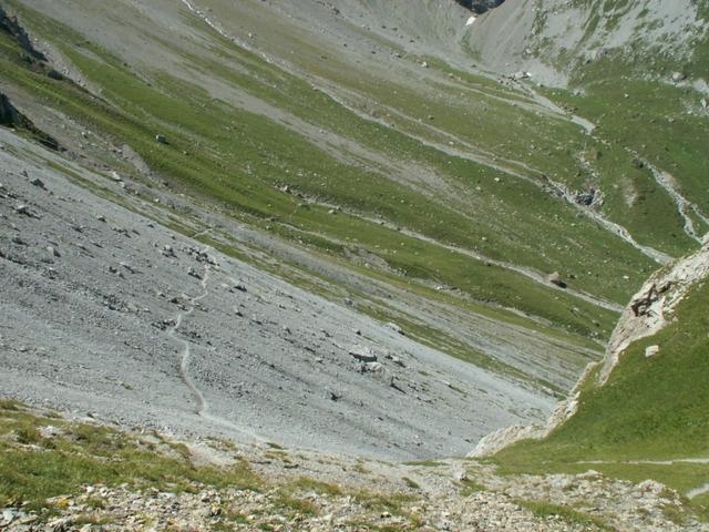 Blick runter in die Fisetenalp