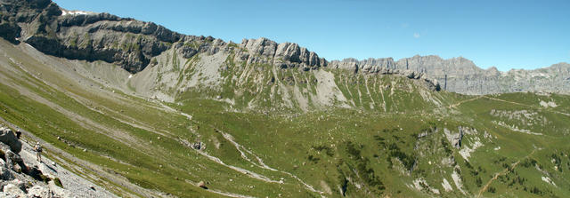 Breitbildfoto Fisetenalp mit Fisetenpass