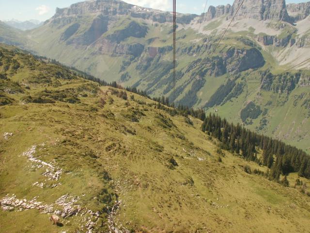 mit der Seilbahn geht es runter nach Urnerboden