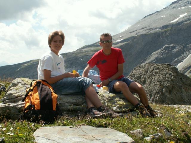 Göttibub Riccardo und Franco beim Mittagessen