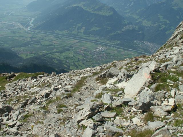 es geht runter zum Fläscher Fürggli