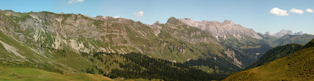 Breitbildfoto der Meienfelder Alpen