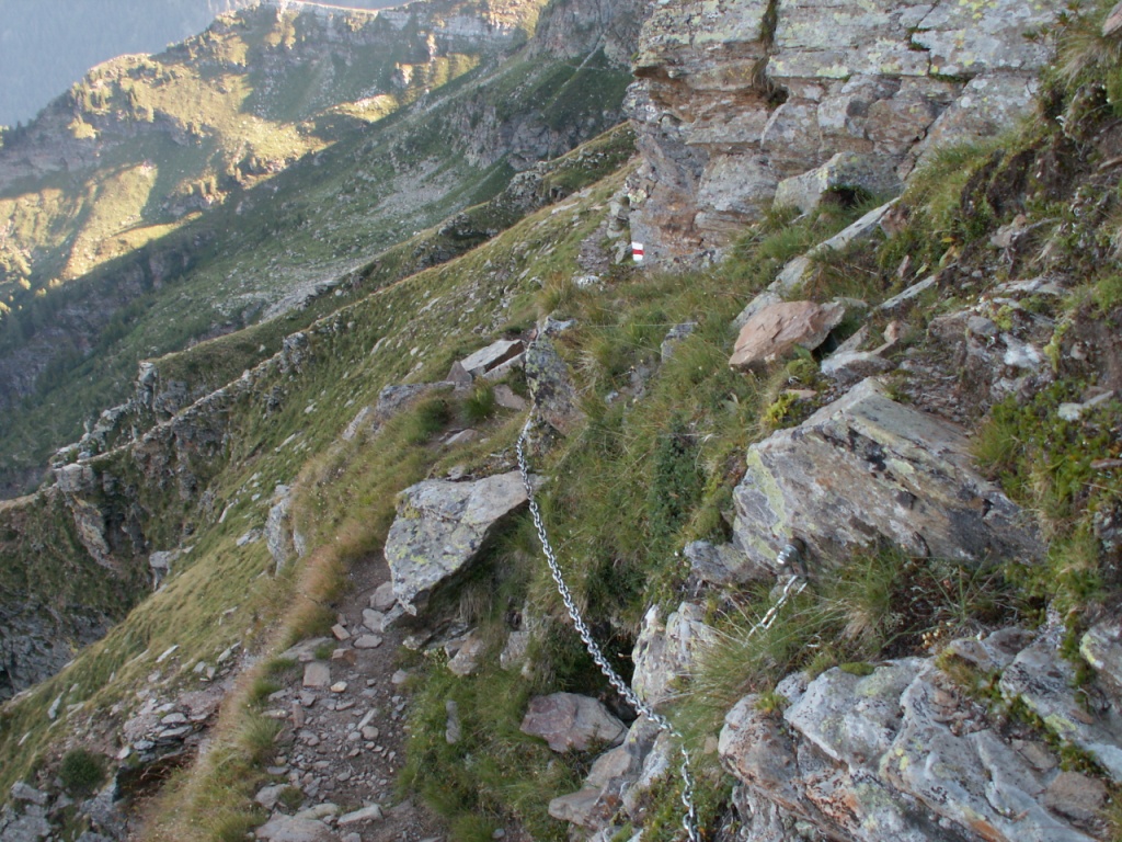 die erste gesicherte Stelle beim Fil de Nomnom 2427 M.ü.M.