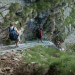 über Eisentreppen geht es beim Couloir runter