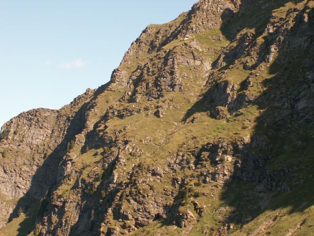 Blick zurück, von dort oben sind wir gekommen