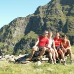 Erinnerungsfoto aufgenommen auf der Alp d'Aion 2093 m.ü.M.