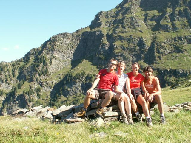 Erinnerungsfoto aufgenommen auf der Alp d'Aion 2093 m.ü.M.