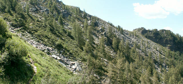 Blick zum Mottone, direkt unterhalb des Piz della Molera