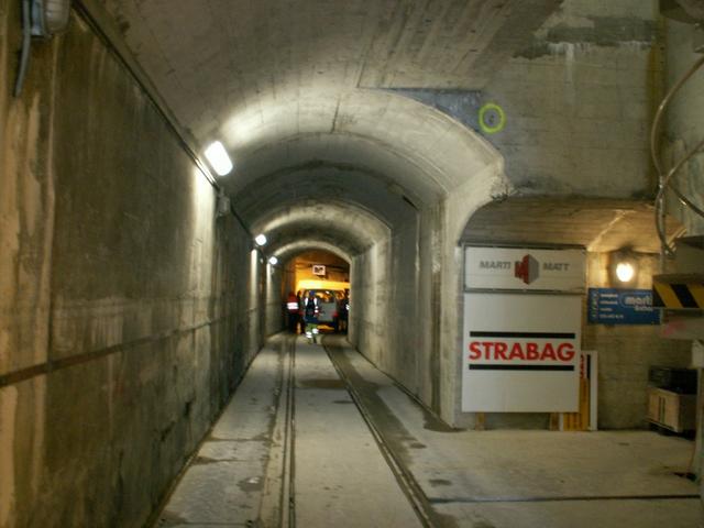 Bergstation Seilbahn Chalchtrittli. Eine riesige Baustelle