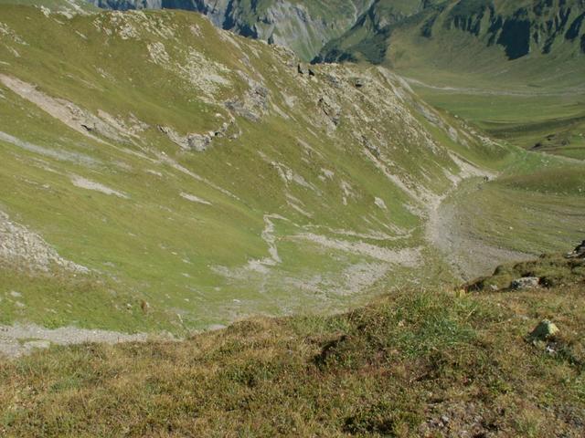 Blick zurück zur Alp Valtüsch
