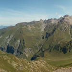 Breitbildfoto vom Heidelpass, Richtung Pizol Gebiet