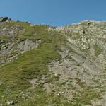 Blick rauf zum Heubützlipass