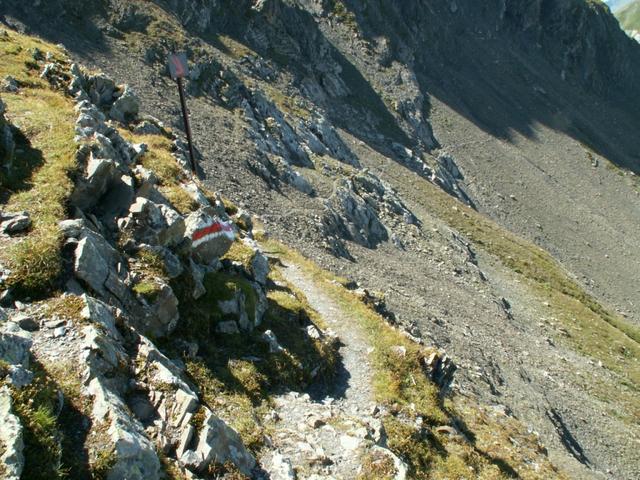 der Bergpfad Richtung Muotatalsattel