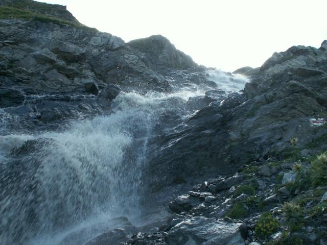 viel Wasser kommt runter