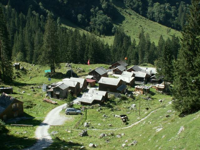 die ehemaligen Alphütten, jetzt Ferienhäuser von Chäseren