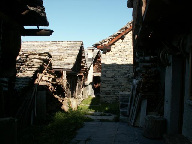 Dorfkern von Dagro. Hier befinden sich zum Teil die ältesten Häuser vom Tessin