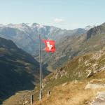 Aussicht von der Capanna Richtung Val di Carassino. Im Hintergrund der Piz Medel