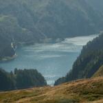 Blick von der Capanna Motterascio runter zum Lago di Luzzone