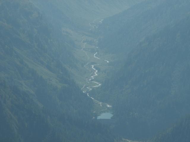 Blick ins Val di Carassino mit Stausee. Gestern waren wir dort