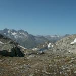 Blick vom Pass d'Uffiern 2628 m.ü.M. zum Lai d'Uffiern