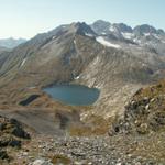 bei Verzaira Punkt 2595 m.ü.M. mit Blick auf den Lago Retico