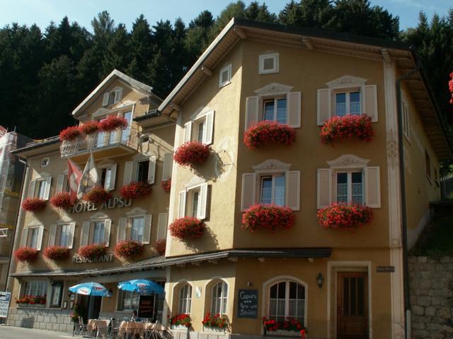 Hotel Alp Su in Disentis. Hier haben wir übernachtet