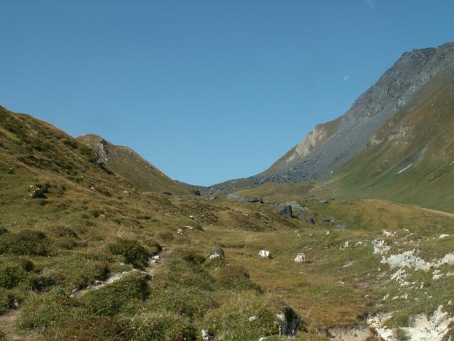 Blick zurück über di Alpe Bovarina zum Passo di Gana Negra