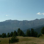 Breitbildfoto beim Passo di Cantonill 1937 m.ü.M. Blick Richtung Dötra und Anveuda