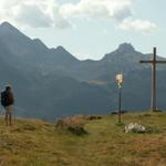 Mäusi hat den Aussichtspunkt Croce Portera erreicht