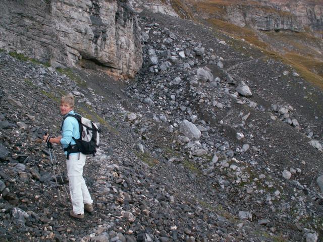 trotz Geröll ist der Weg immer gut ersichtlich