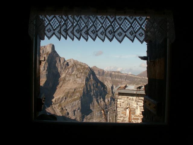 andere Aussicht von der Küche der Gitschenhöreli Hütte