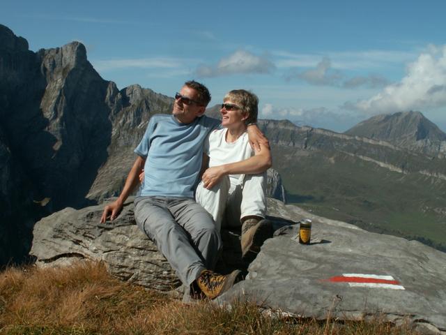 Erinnerungsfoto aufgenommen kurz nach der Gitschenhöreli Hütte