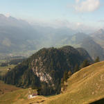 Breitbildfoto mit Blick Richtung Churfirsten bei Punkt 1852 m.ü.M.