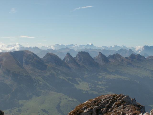 die Churfirsten. Dort oben waren wir auch schon