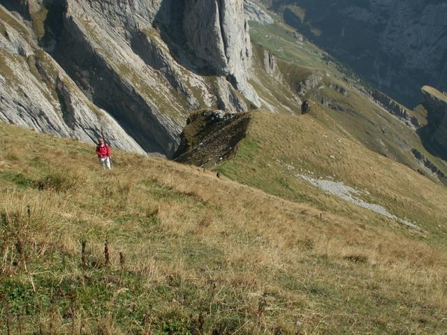 abwärts Richtung Abzweigung bei Punkt 2197 m.ü.M.