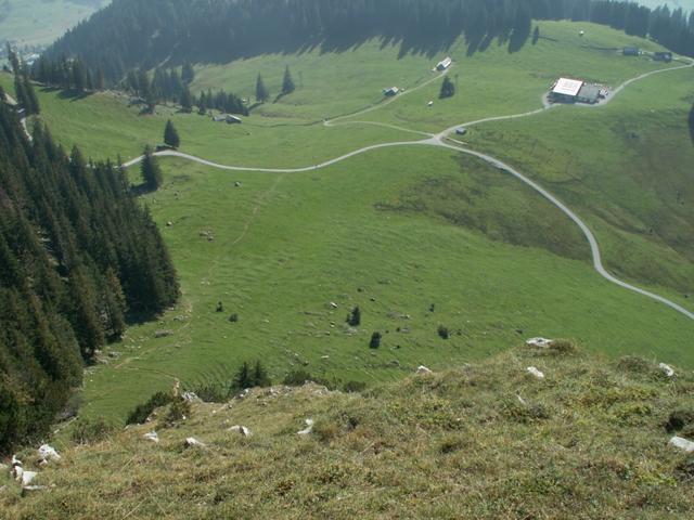 Tiefblick runter nach Gamplüt