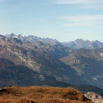 Breitbildfoto mit Blick ins Muotathal. Links der Wasserberg