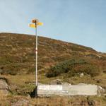 Wegweiser auf der Hinter Silberenalp bei Punkt 1924 m.ü.M.