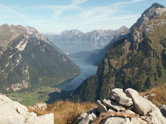 Blick runter zum schönen Klöntalersee