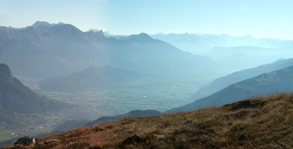 Blick Richtung Sargans und Rheintal