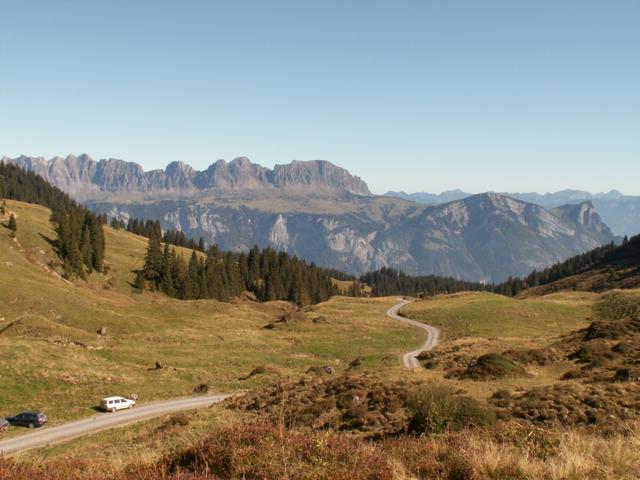 die Aussicht von der Bank aus gesehen