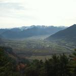 Blick ins Rheintal bis nach Chur