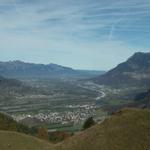 Blick ins Rheintal bis nach Vaduz