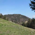 kurz vor dem Naturfreundehaus Jägeri mit Blick Richtung Pizalun