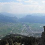 Blick Richtung Chlus, das Eingangstor ins Prättigau